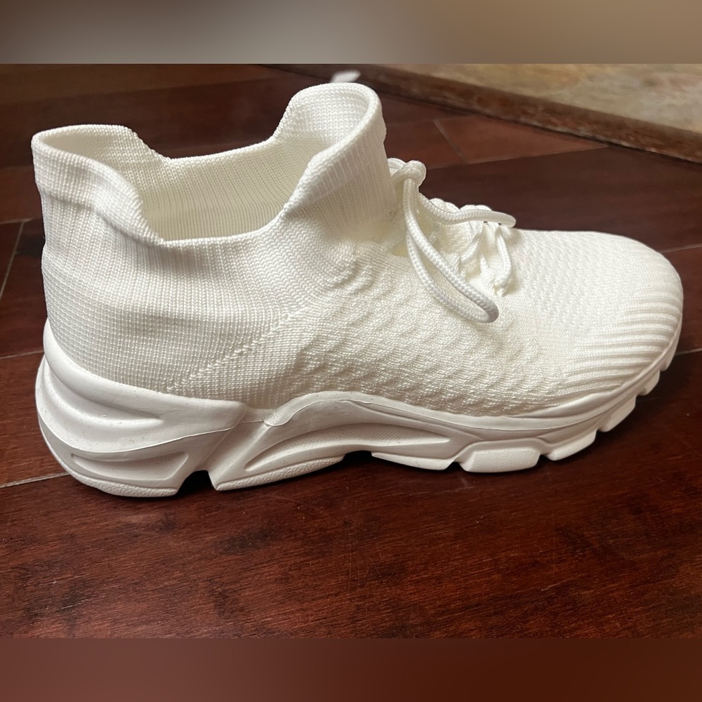 BRAND NEW all white cloth sneakers
